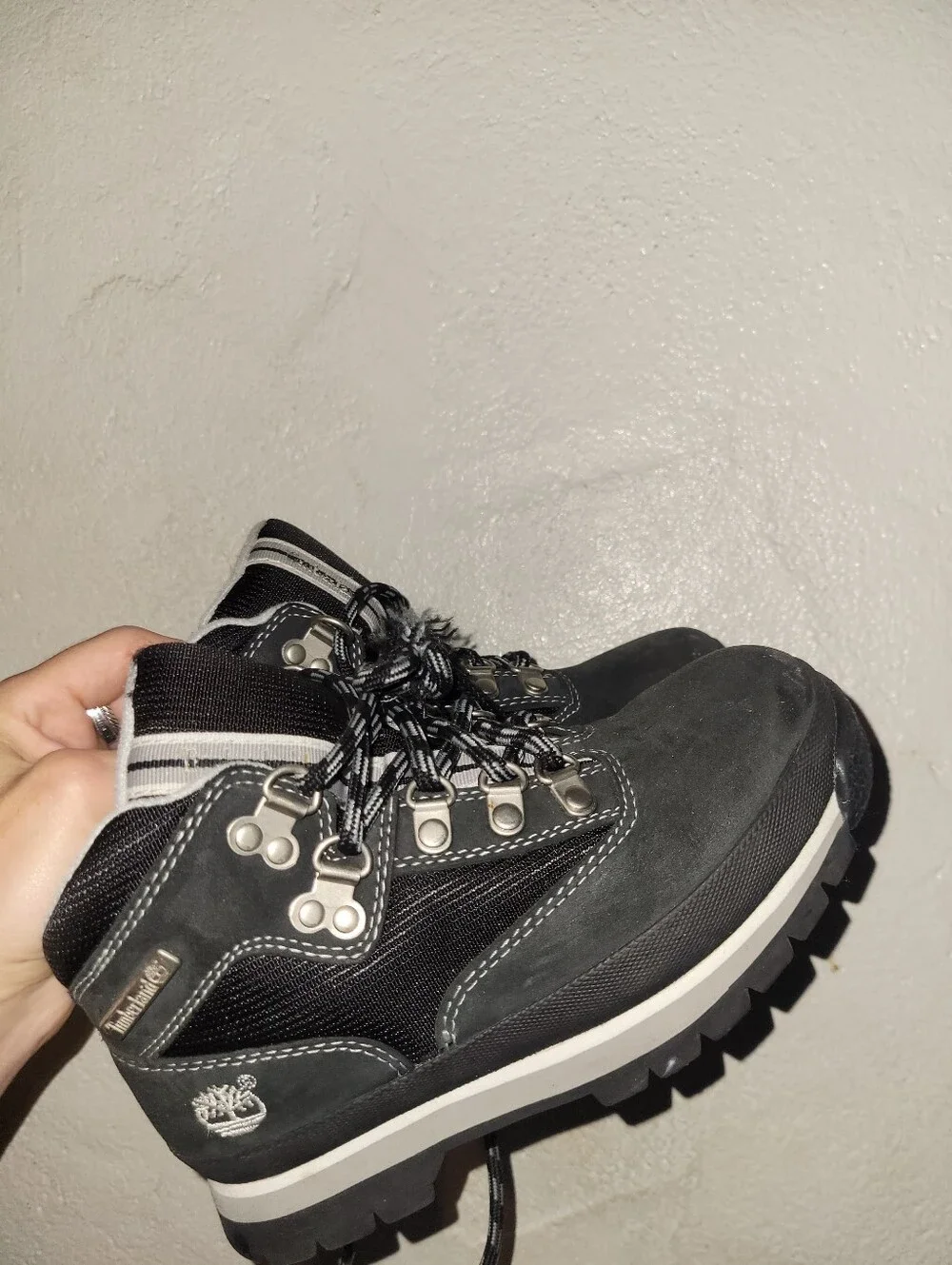 Boys Kids Timberland Euro Hiker Nubuck Boots Size 13.5